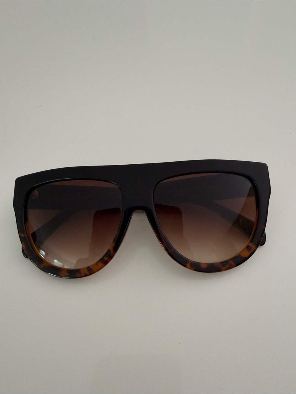 Celine Black and Tortoiseshell Oversized Women's Sunglasses